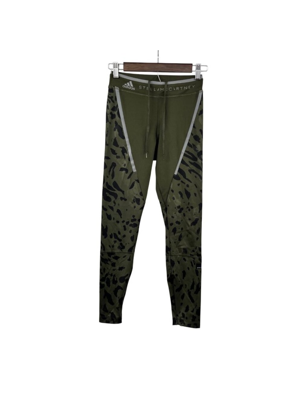 Adidas Stella McCartney Parley Legging Green/Multi Zip Ankle Size XS